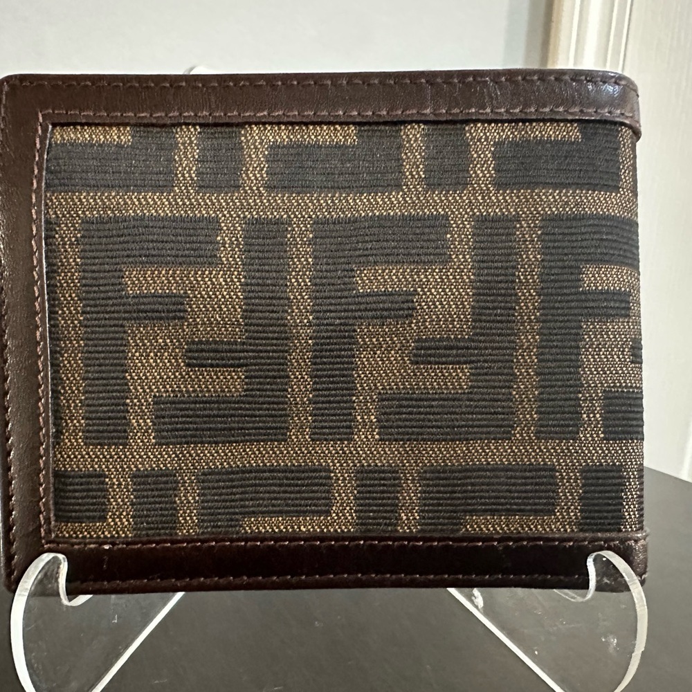 FENDI BUNDLE Canvas Shopper Tote & Zucca Bifold Wallet Set - Authentic - Picture 10 of 17